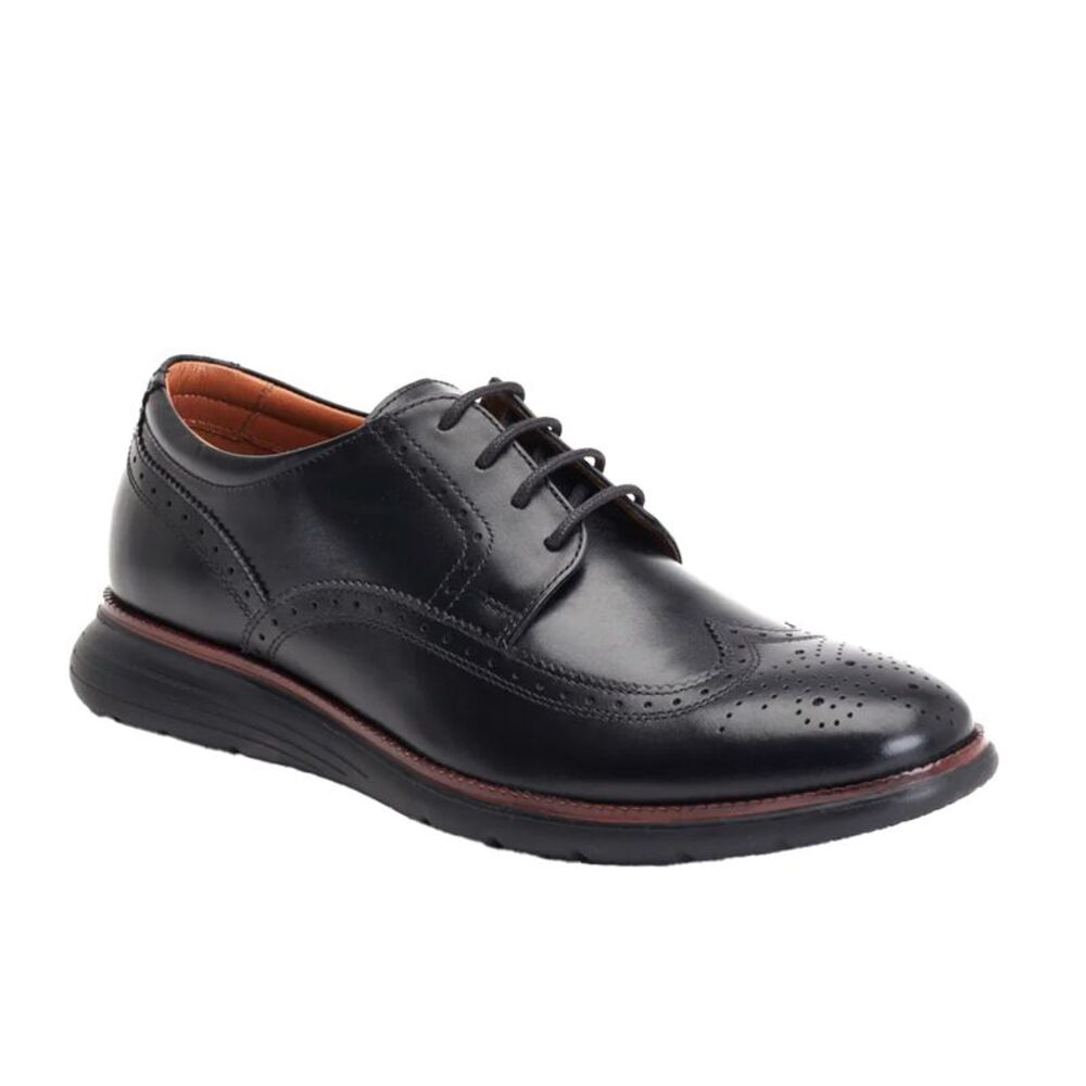 Base London Mens Flight Leather Brogues / Black